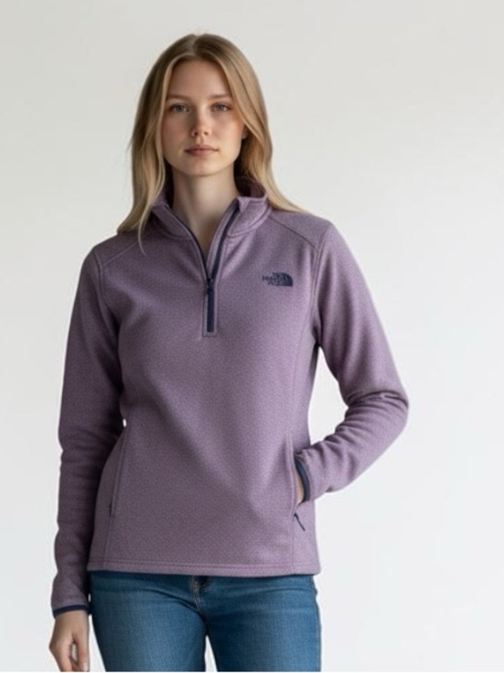 The North Face Women's Lavender Quarter-Zip Pullover
